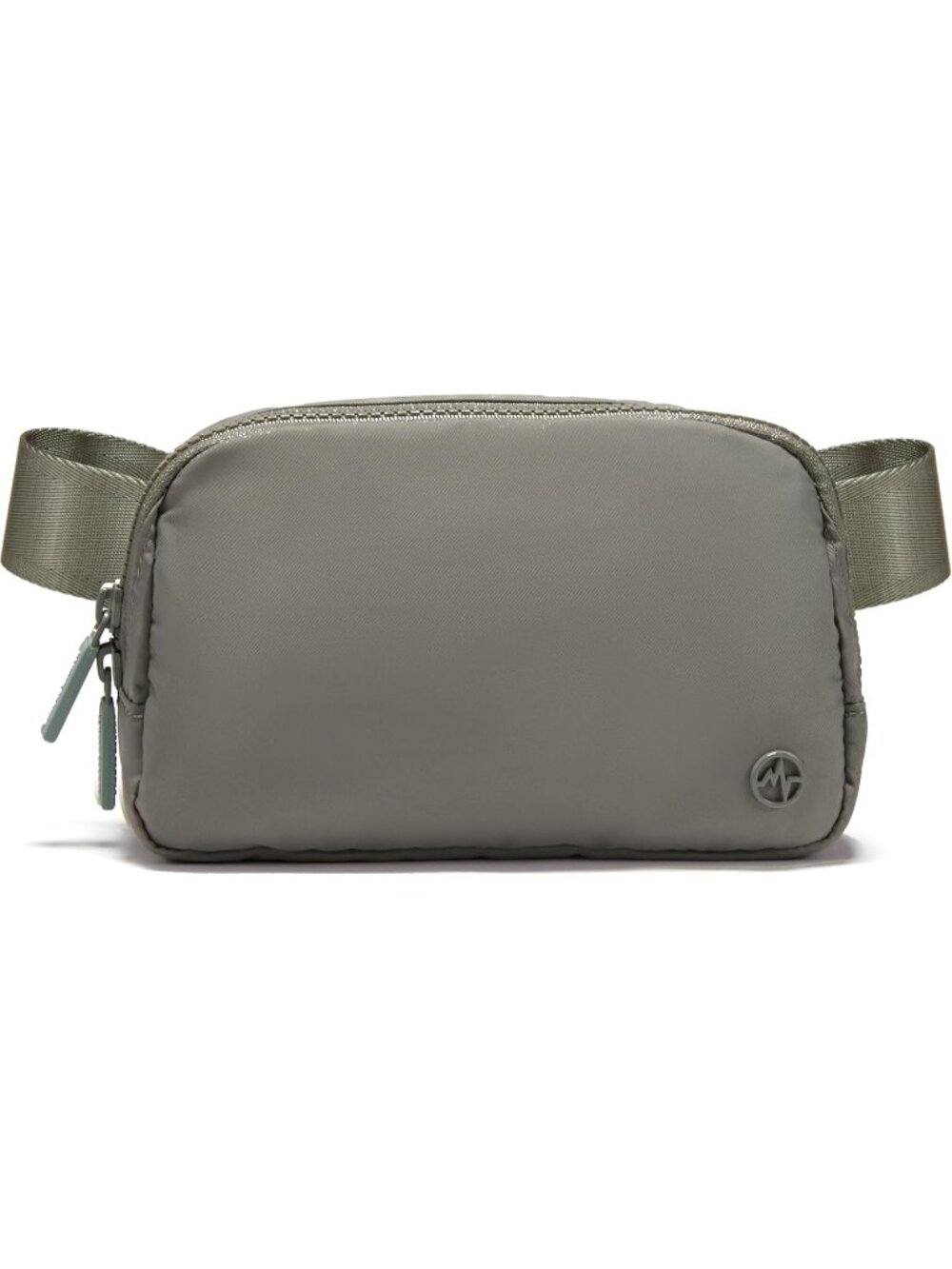 👜Women Grey Sage Two-Way Zipper Crossbody Bag Adjustable Strap Mini Belt Bag